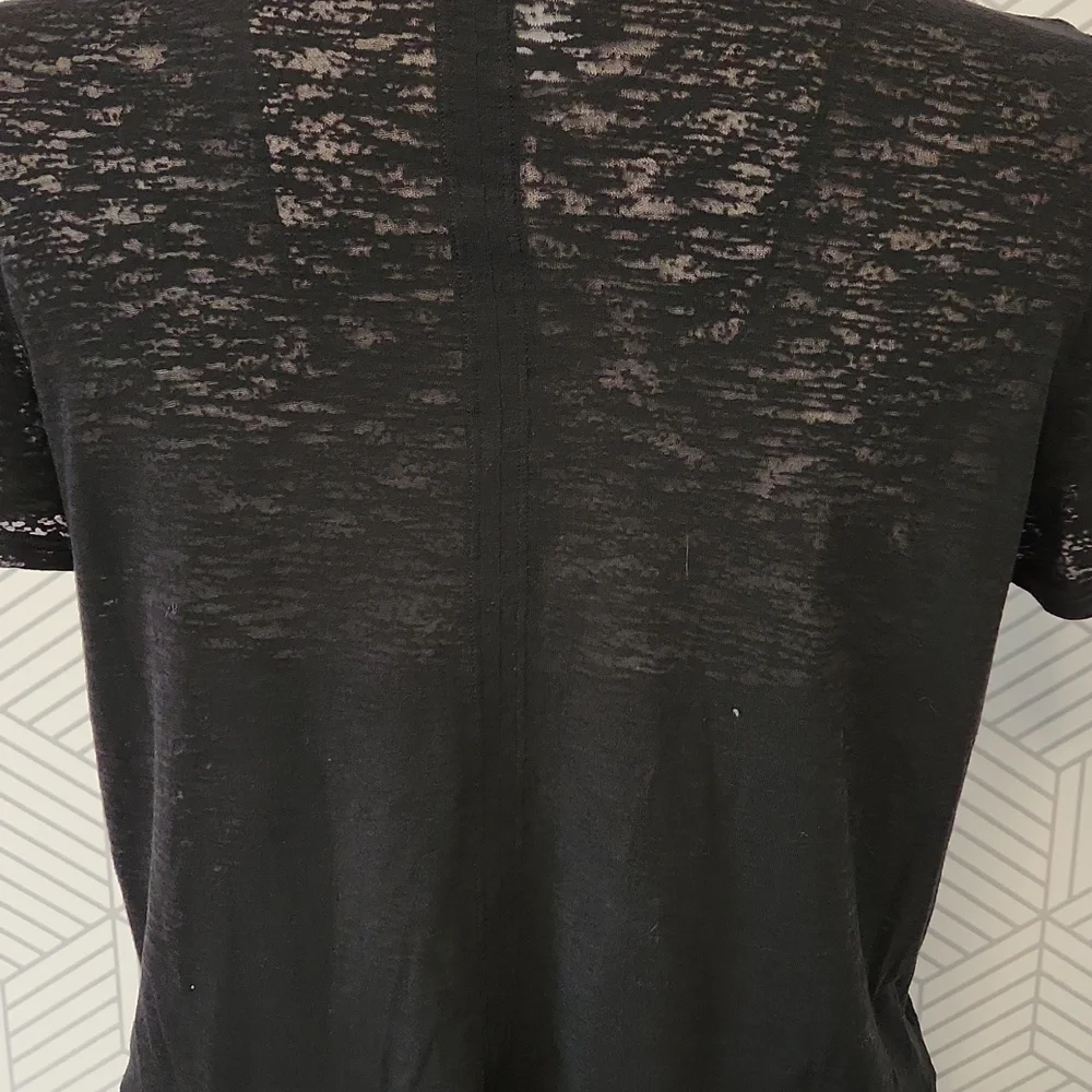 lululemon athletica Black Cropped In Sequence Boxy Tie Front Top Women's Size 8